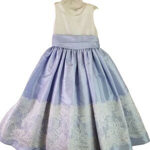 SWEET BEGINNINGS BY JORDAN LILAC CREAM SZ 3 FLOWER GIRL PAGEANT GOWN DRESS